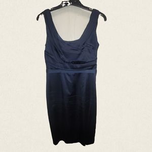 Blue satin Elie Tahari cocktail dress